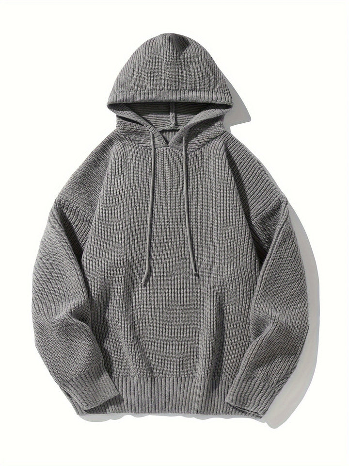 Heren Gebreide Hoodie | Retro Stijl & Comfortabel | Met Zakken | Lente/Herfst