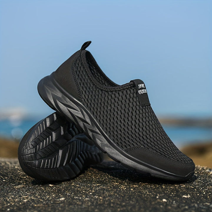Heren Slip-on Sneakers | Ademend Mesh | Comfortabele Wandelschoenen | Lichtgewicht Sportschoen