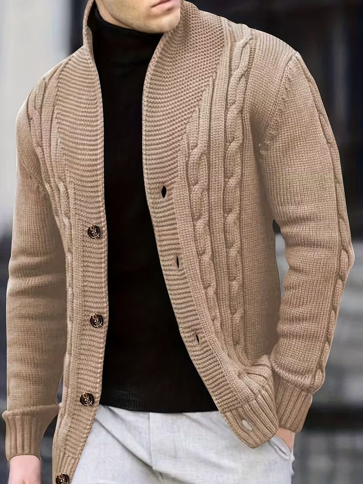 Vest Heren | Kabelgebreid | Knoopsluiting | Stijlvol Winter Truien Heren