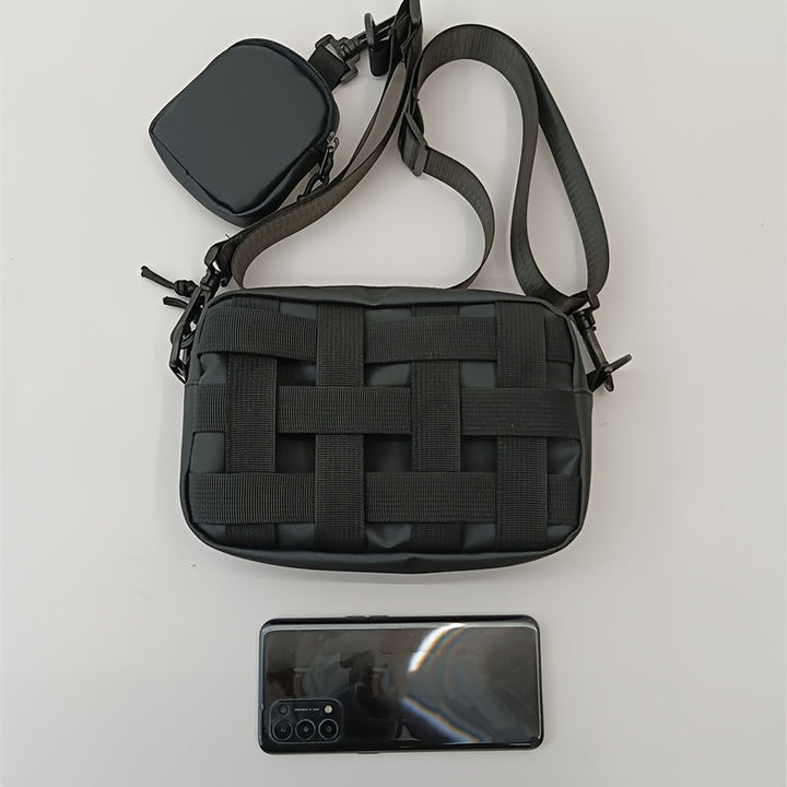 Heren Schoudertas | Compacte Crossbody & Telefoontas | Lichtgewicht & Reisklaar | Zwart
