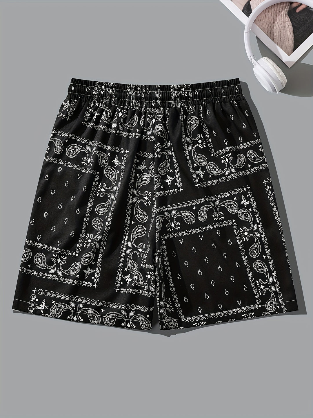 Heren Strandshort | Stijlvol & Comfortabel | Paisley Patroon & Zakken
