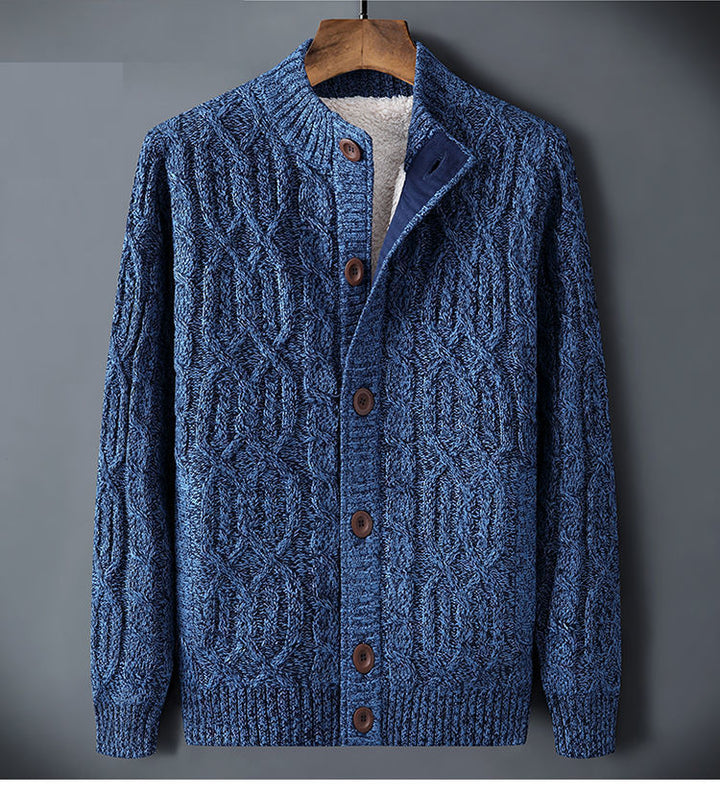 Heren Gebreid Vest | Dikke Wintertrui | Knopen Sluiting