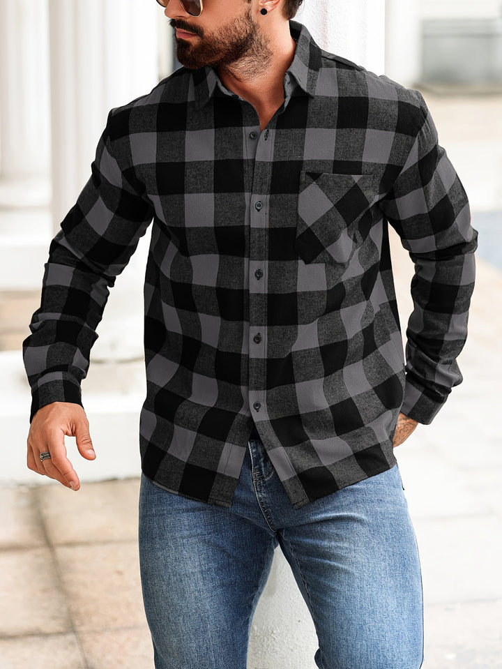 Heren Overhemd | Lange Mouw | Losse Pasvorm | Casual Kleding