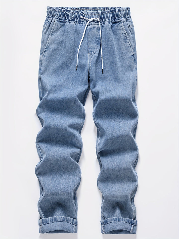 Heren Jeans | Trekkoordsluiting | Casual & Komfortabel | Buitenactiviteiten | Denim