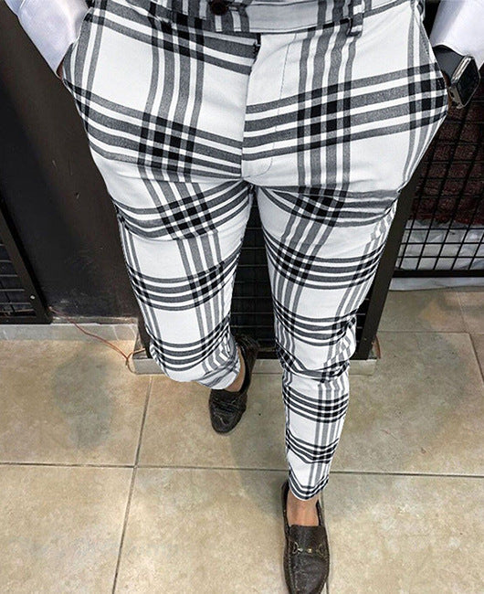 Heren Broek | Slanke Pasvorm | Geruit | Zakelijk & Casual