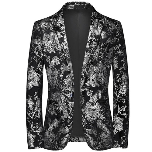 Blazer Heren | Uniek Printdesign | Stijlvolle Slim Fit Jas