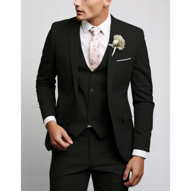 Heren Pak | Slim Fit 3-Delig | Elegante Kleding | Bruiloft Look