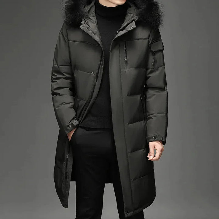Winterjas Heren | Lange Parka Jas met Bontcapuchon