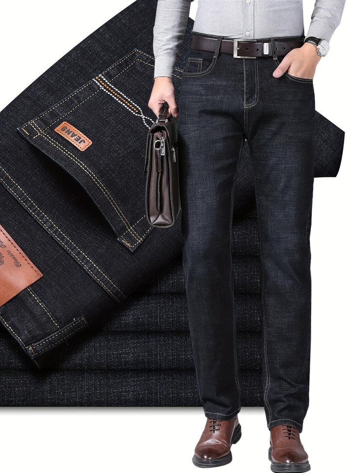 Heren Jeans | Business Casual | Rechte pijp & Licht elastisch | Katoenmix Met Zakken