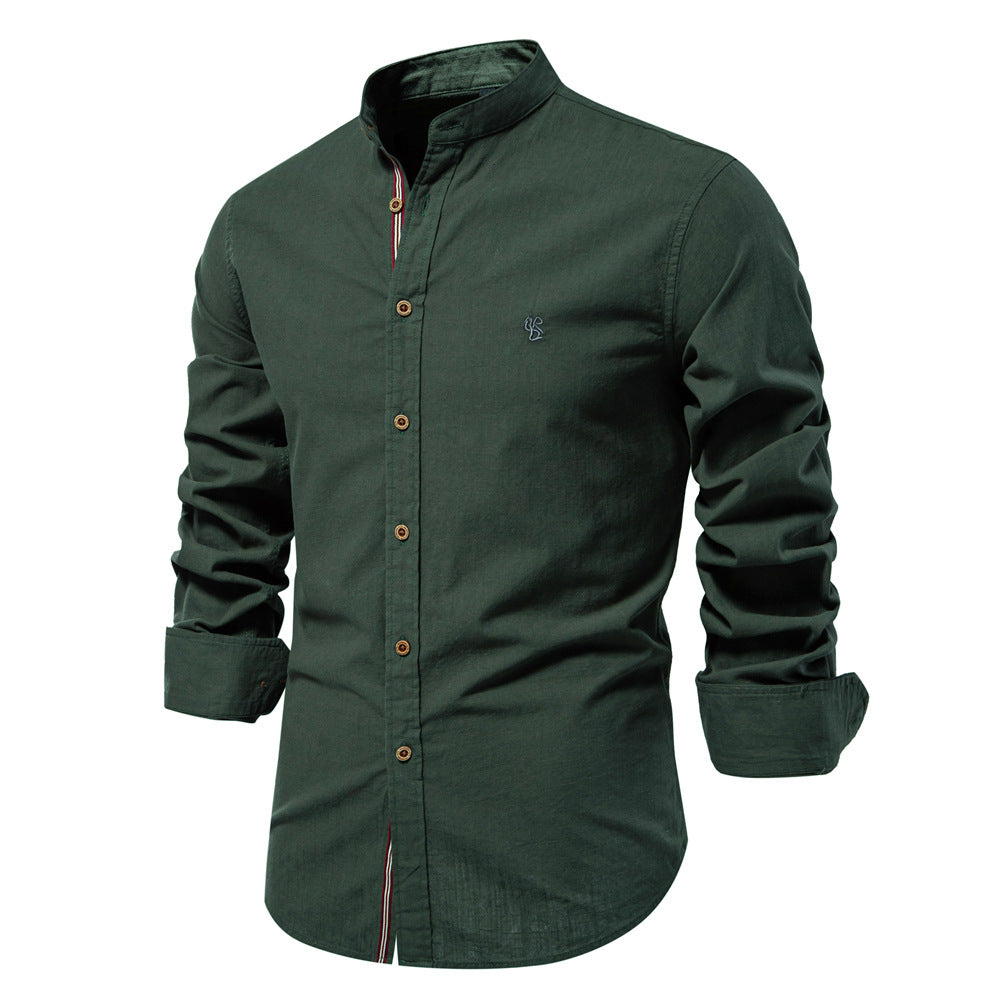 Heren Overhemd | 100% Katoen-Linnen | Casual & Ademend | Lange Mouwen & Reverskraag
