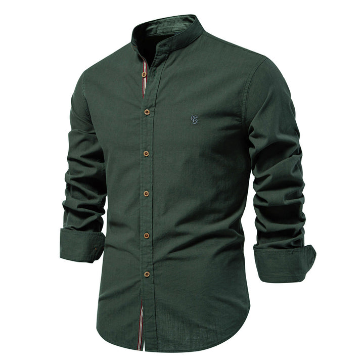 Heren Overhemd | 100% Katoen-Linnen | Casual & Ademend | Lange Mouwen & Reverskraag