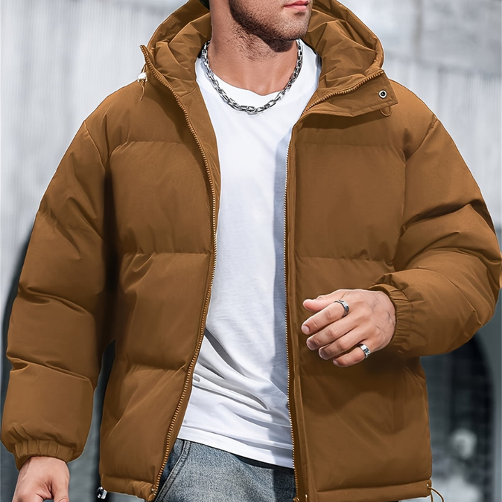 Winterjas Heren | Lichte Puffer Look & Streetstyle Design | Tussenjas Heren met Capuchon