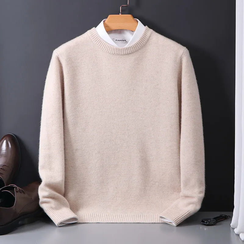 Truien Heren | Ronde Hals | Gebreide Pure Kleur | Casual Business