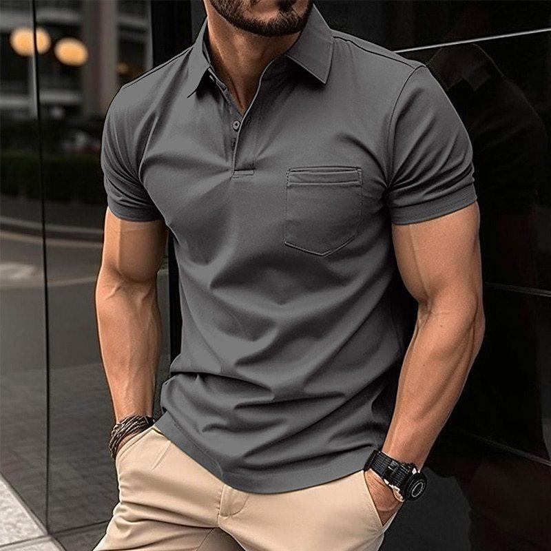 Heren Polo T-Shirt | Slim Fit Sportief Model | Zijdezacht & Ademend | Katoen & Polyester