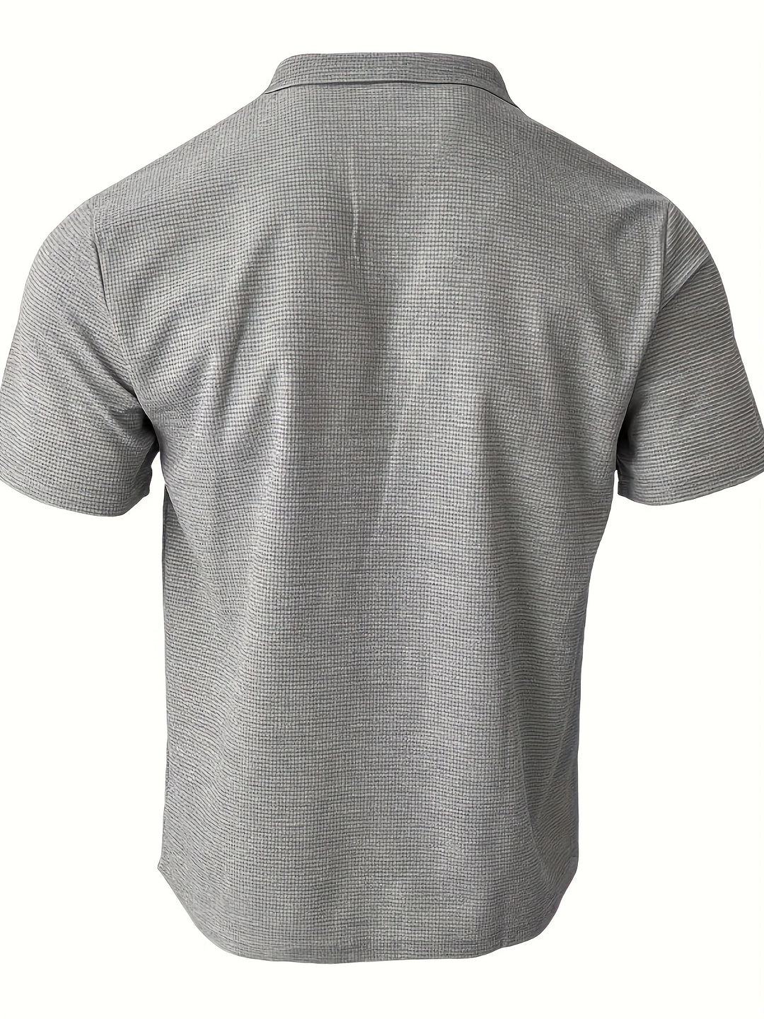 Heren Polo | Effen Kleur & Grid Textuur | Comfortabele Kraag | Ademend & Casual