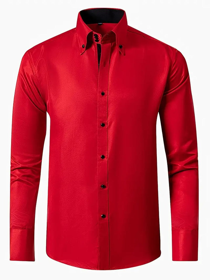 Heren Overhemd | Elegant & Zakelijk | Lange Mouwen & Knoopsluiting | Lente Kleding
