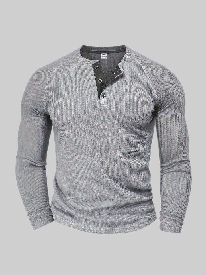 Casual geribd overhemd met lange mouwen voor comfortabele pasvorm en tijdloze stijl | Sep