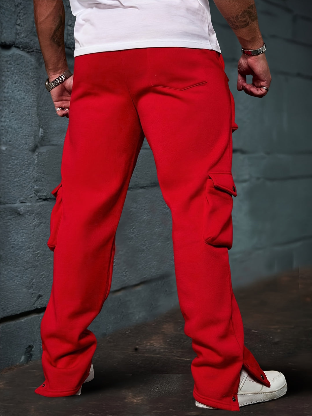 Heren Cargo Joggingbroek | Normale Pasvorm & Meerdere Zakken | 100% Polyester | Outdoor & Sportschool