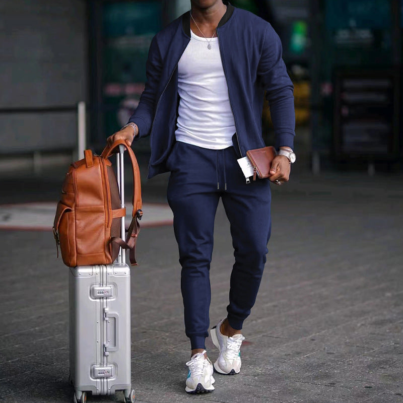 Heren Sportief Pak | Casual & Modieus | Comfortabele Pasvorm | Effen Kleur