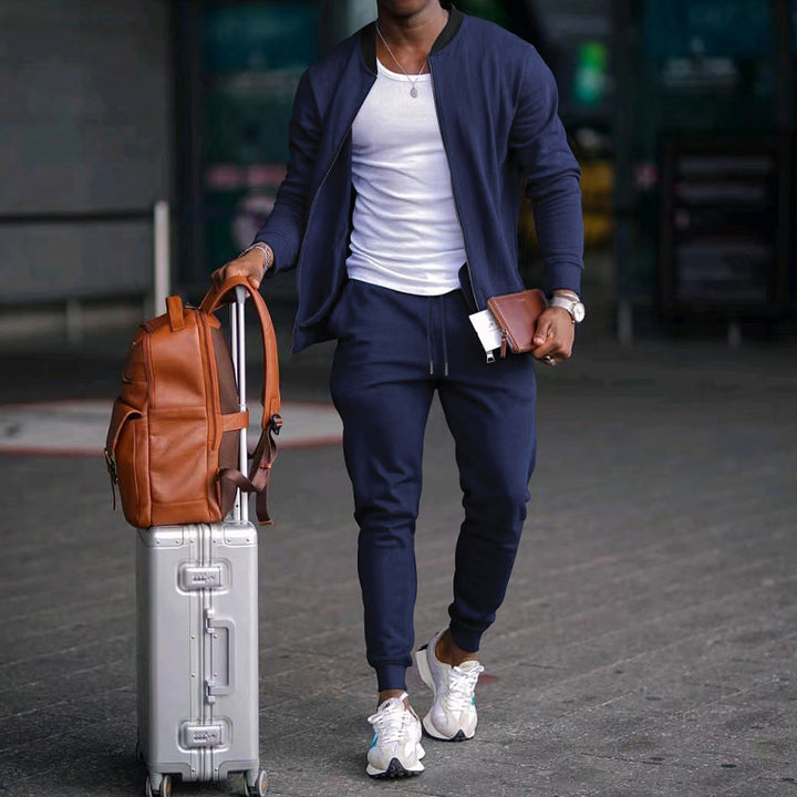 Heren Sportief Pak | Casual & Modieus | Comfortabele Pasvorm | Effen Kleur
