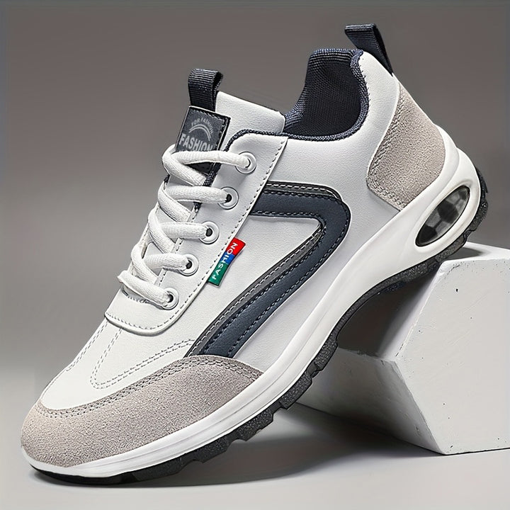 Witte heren sneakers | Antislip Zool & Vetersluiting | Sportschoenen