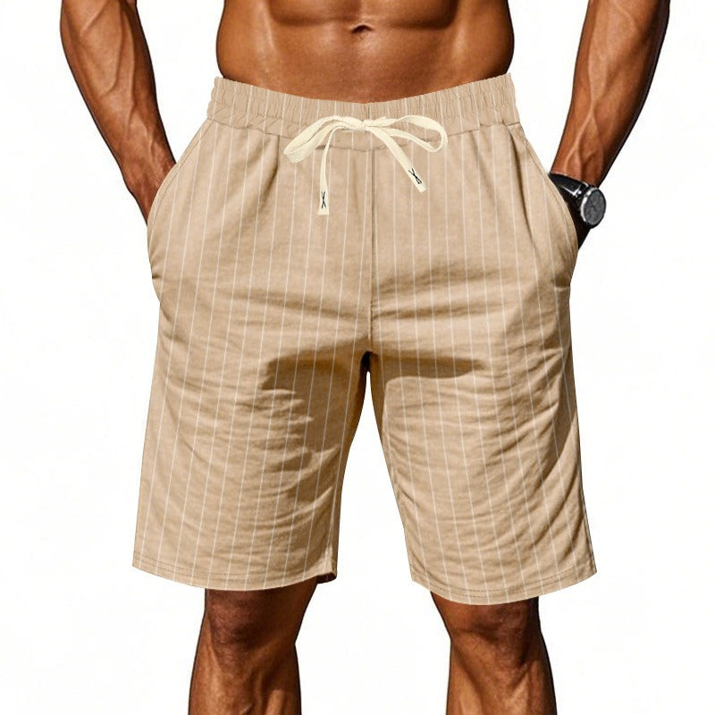 Herenshorts | Gestreept Design | Comfortabel & Casual | Licht Elastisch Polyester