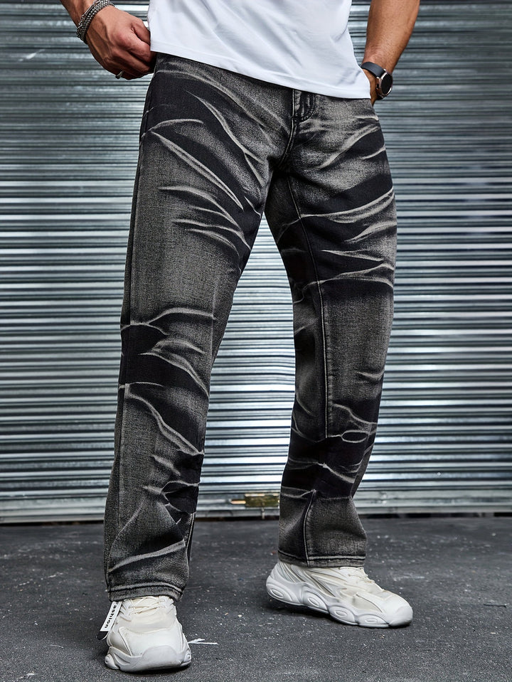 Heren Jeans | Tie-Dye Print | Met Zakken | Casual Katoenmix | Grote Maten