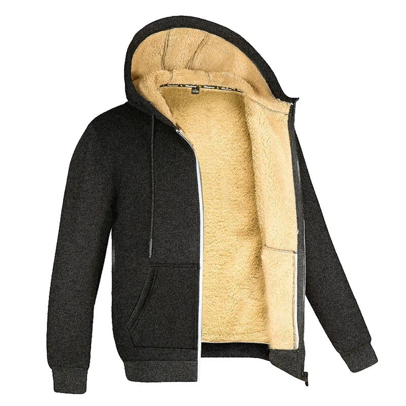 Winterjas Heren | Warme Hoodie Jas | Comfortabele Stijl met Zachte Voering