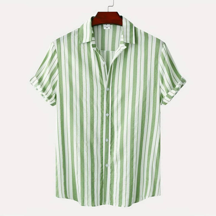 Heren Shirt | Brede Strepen | Klassieke Kraag | Zomer