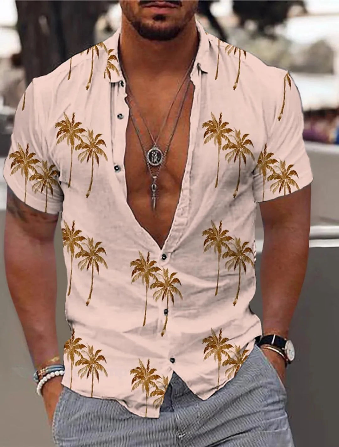 Heren Shirt | Getailleerd | Met Knoopjes | Zomer