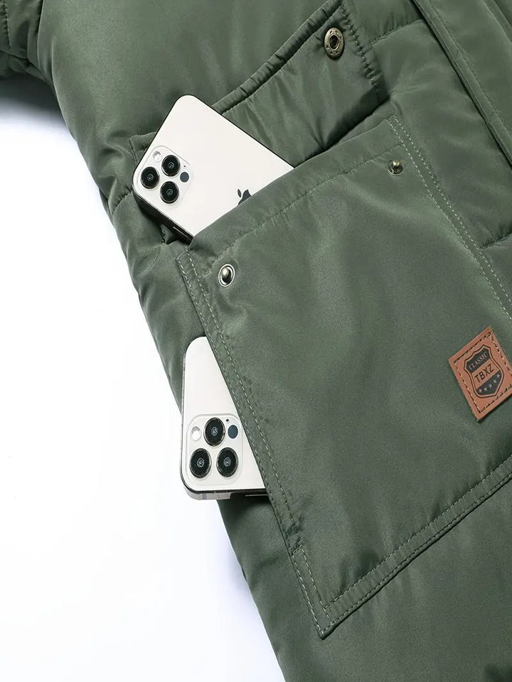 Winterjas Heren | Gevoerde Jas Met Afneembare Capuchon | Warm & Comfortabel