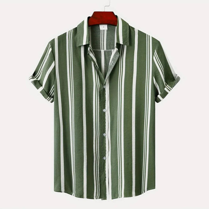 Heren Shirt | Brede Strepen | Klassieke Kraag | Zomer