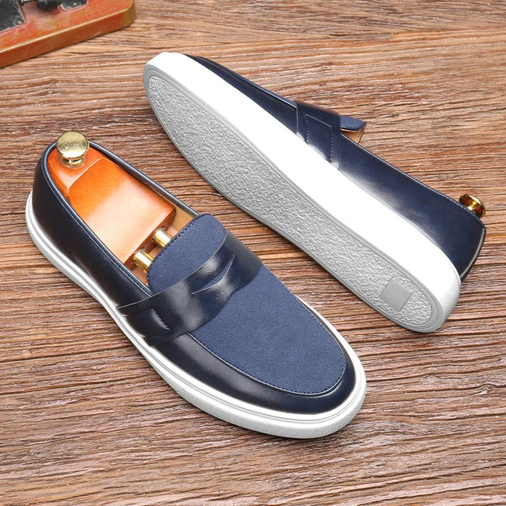 Heren Loafers | Zomerinstappers | Suède Look & Comfortzool | Vegan Leer