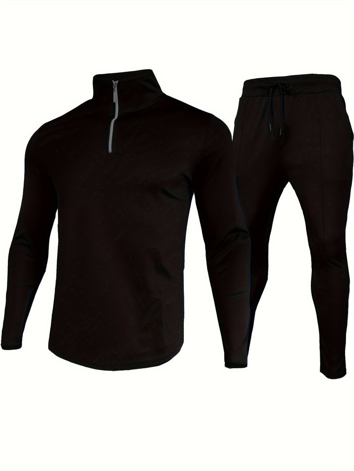 Heren Trainingspak | 2-delig Set met Rits & Trekkoord | Sportief & Comfortabel | Polyester
