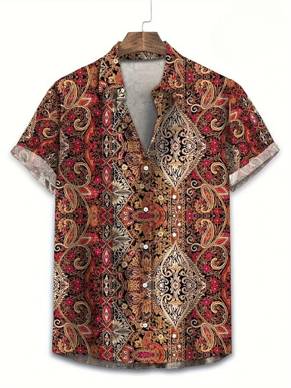 Heren Shirt | Retro | Korte Mouw | Zomer