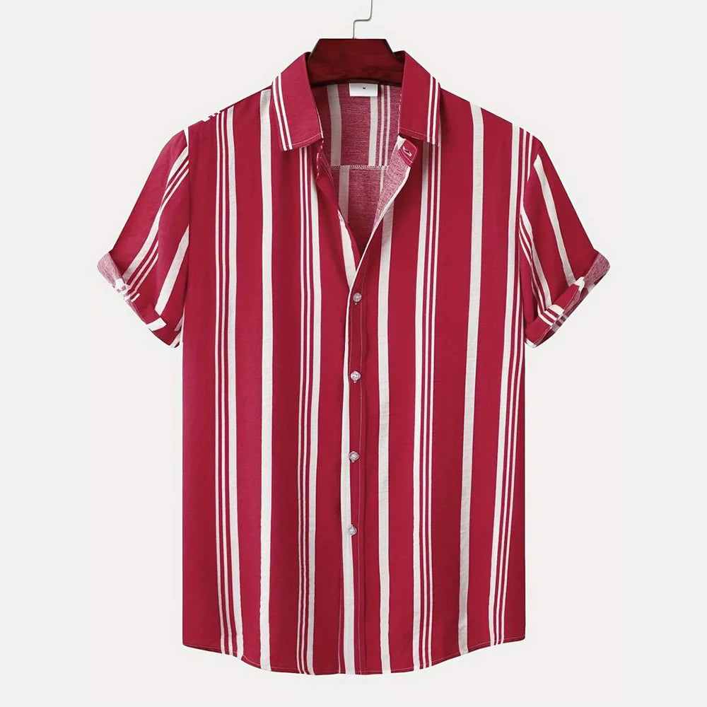 Heren Shirt | Verticale Banen | Tijdloze Stijl | Zomer