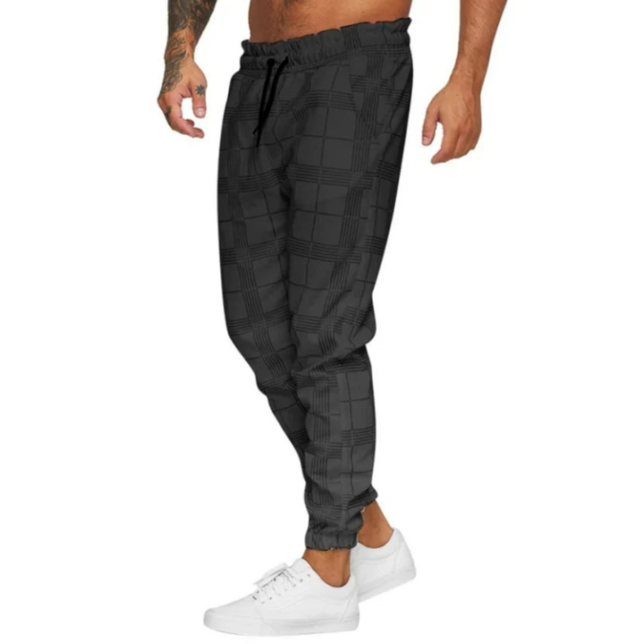 Heren Joggingbroek | Geruit Design | Casual Kleding | Zachte Stof