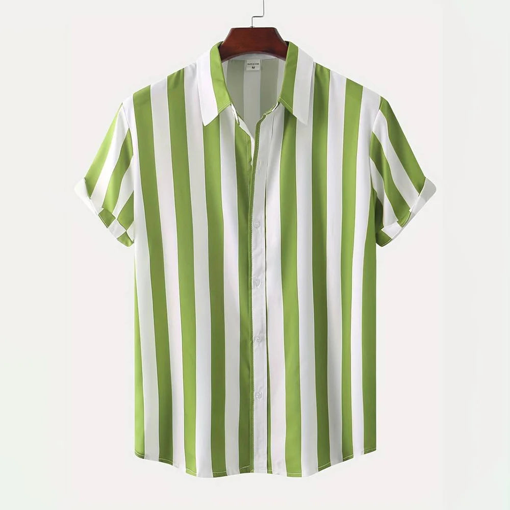 Heren Shirt | Verticale Banen | Tijdloze Stijl | Zomer