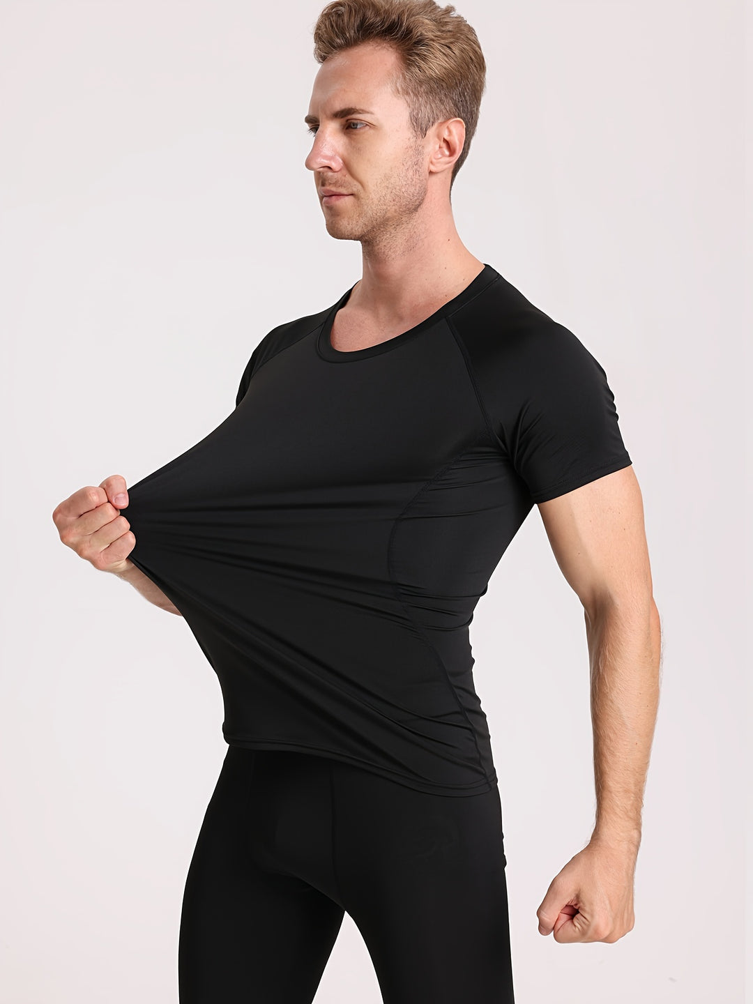 Heren Compressie Shirt | Slimfit | Korte Mouw | Zomer