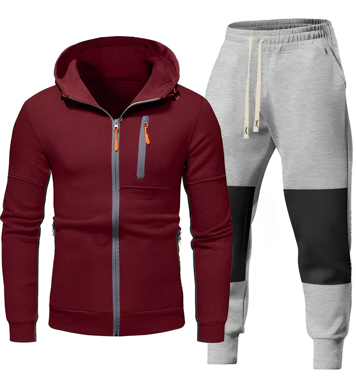 Heren Trainingspak | Sportieve Hoodie & Joggingbroek | Functionele Ritszakken | Kleding
