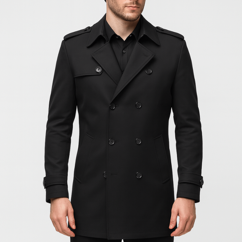 Jassen Heren | Dubbelrijig Trenchcoat | Klassiek Zakelijk Design