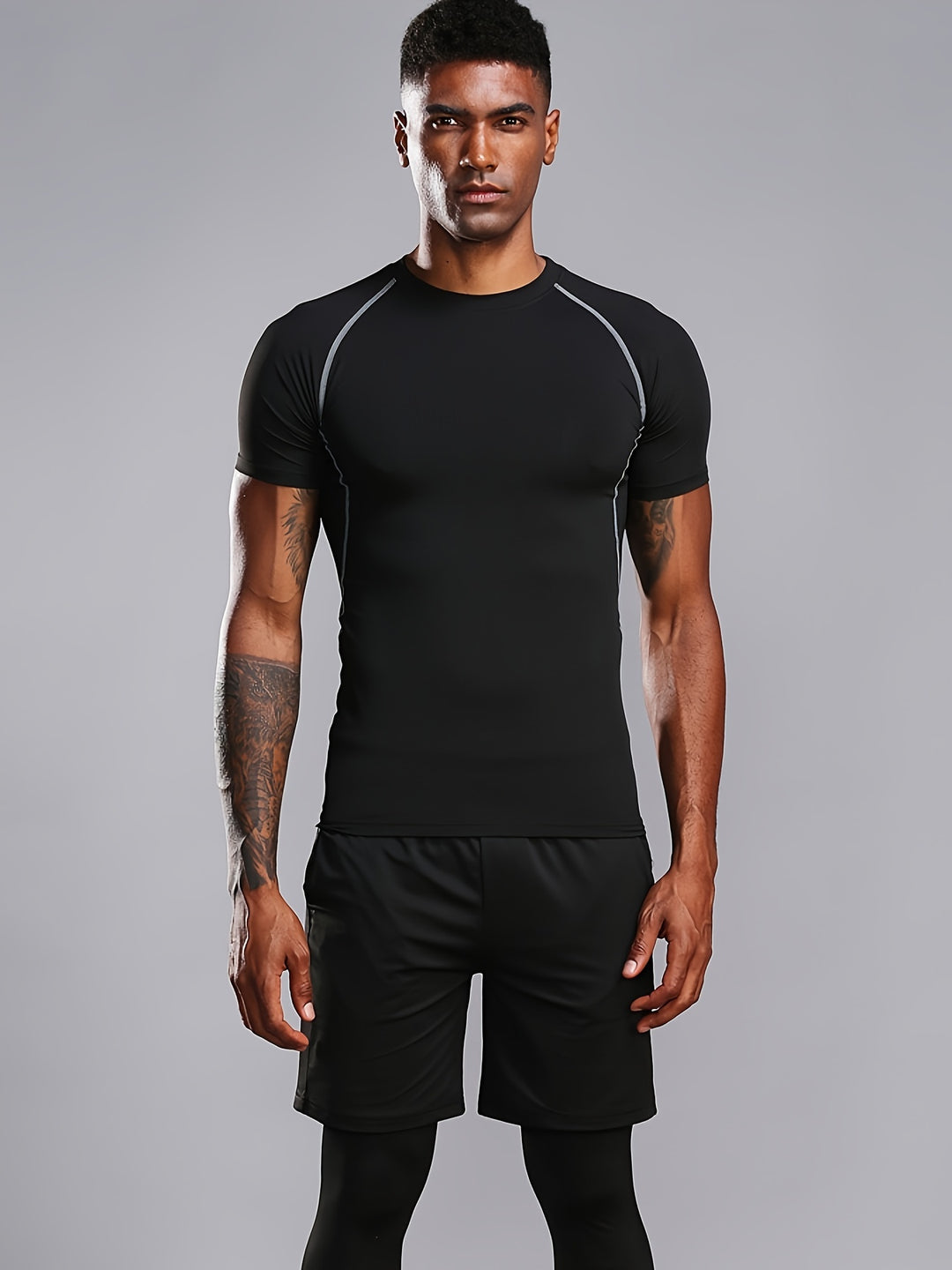 Heren Compressie Shirt | Slimfit | Korte Mouw | Zomer