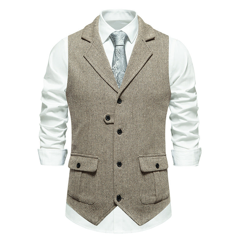 Vest Heren | Elegant & Vintage | Formal Werkkleding | Geweven Stof
