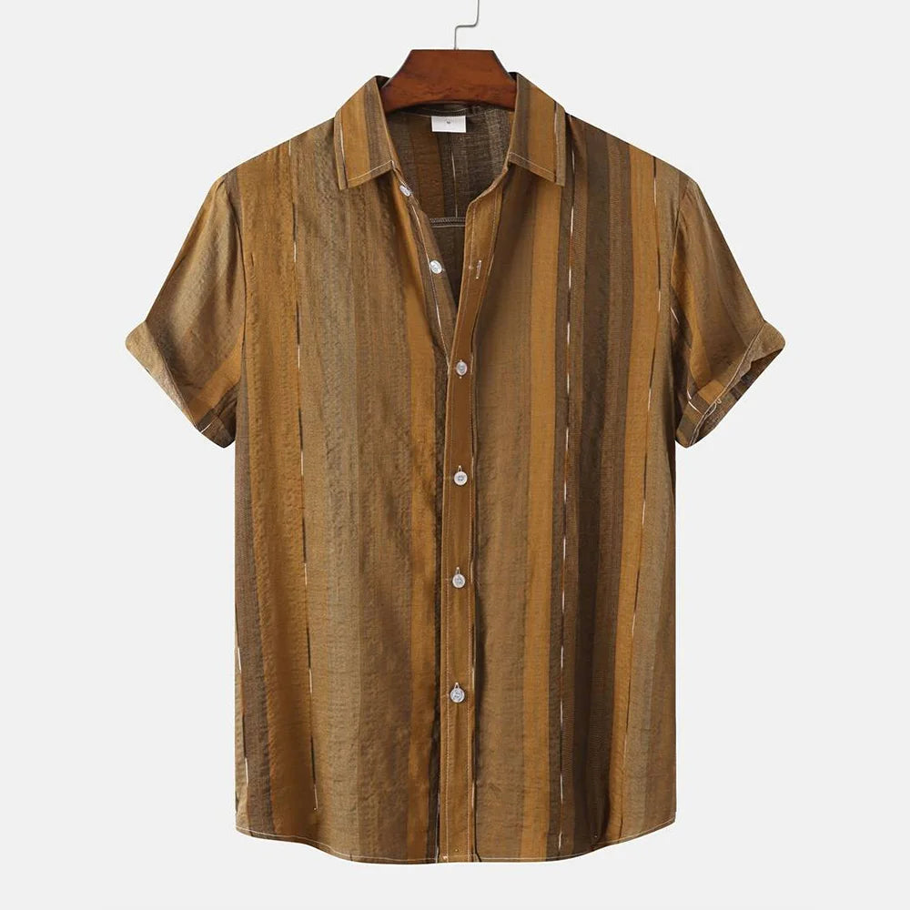 Heren Shirt | Verticale Banen | Tijdloze Stijl | Zomer