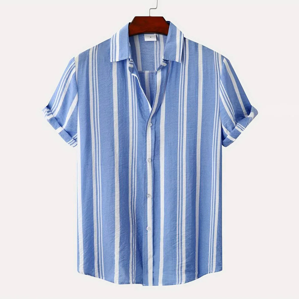 Heren Shirt | Verticale Banen | Tijdloze Stijl | Zomer