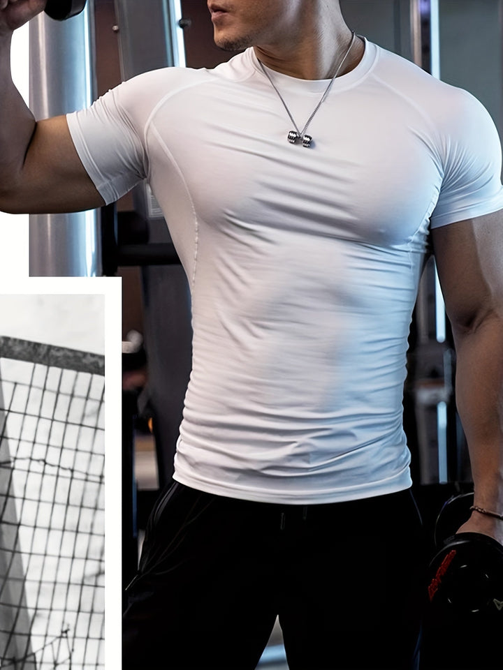 Heren Compressie Shirt | Slimfit | Korte Mouw | Zomer