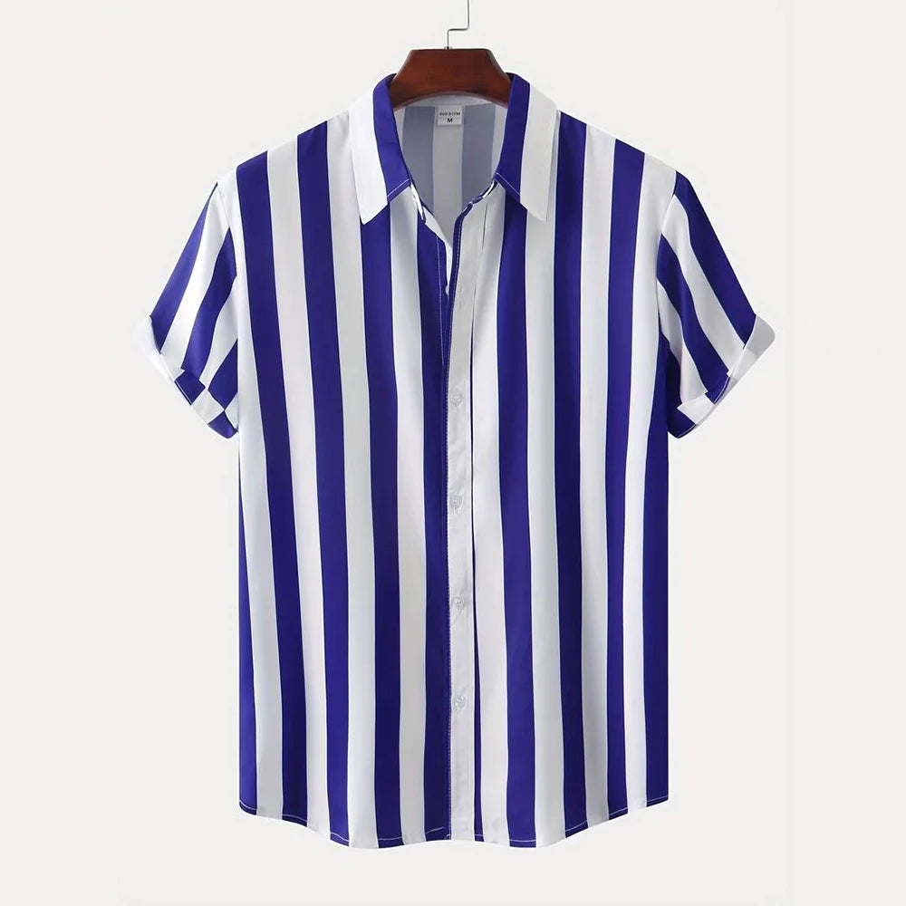 Heren Shirt | Verticale Banen | Tijdloze Stijl | Zomer