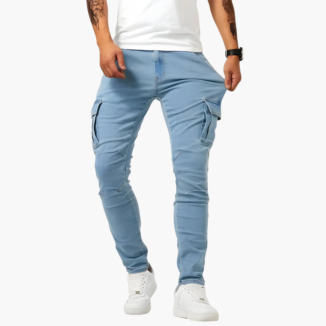 Heren Broek | Slimfit | Cargo Zakken | Herfst