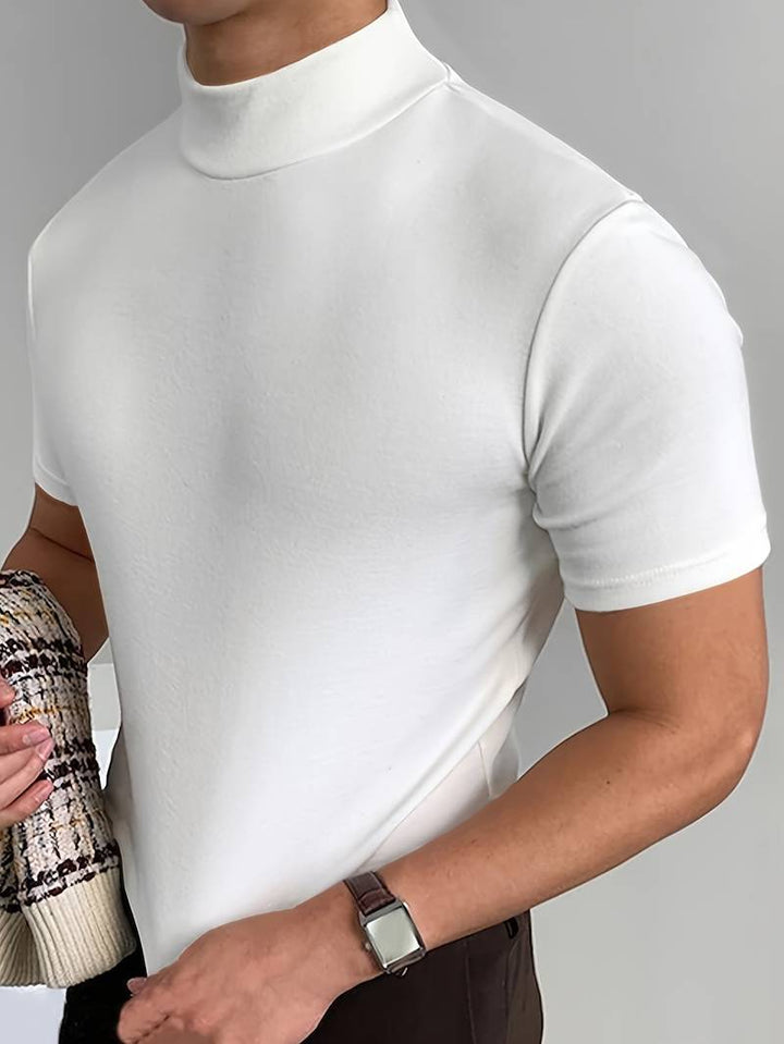 Heren T-shirt | Korte Mouwen & Colkraag | Slim Fit Zomerbasis | Katoen