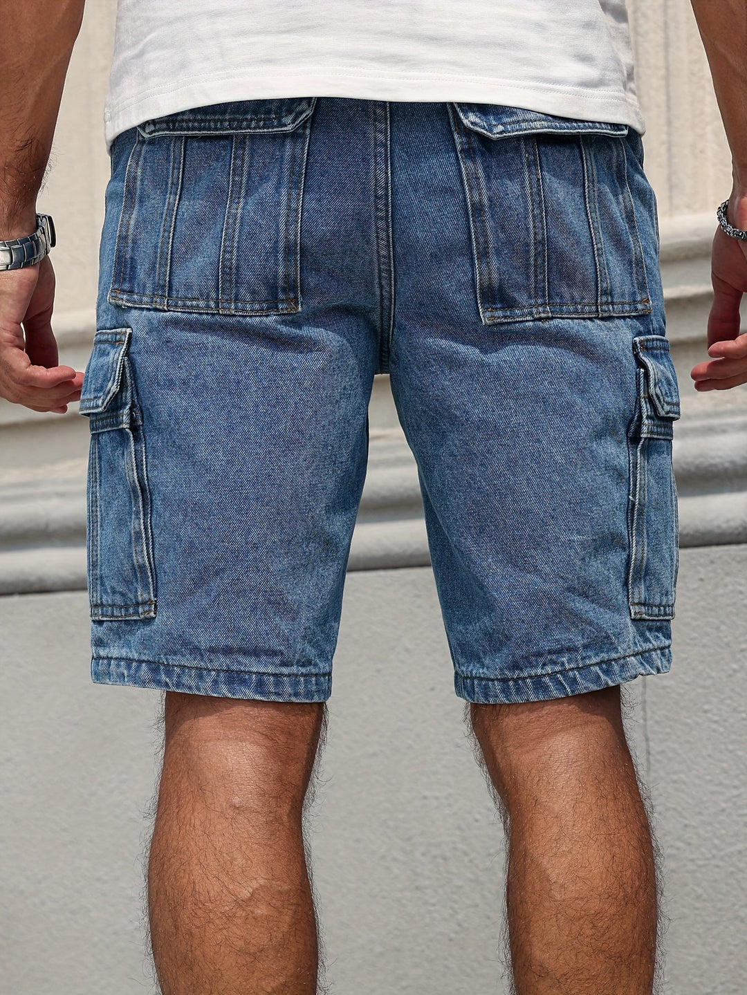 Heren Denim Shorts | Meerdere Zakken | Stijlvol & Casual | Zomer Werkkleding Blauw